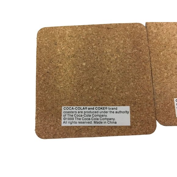 Vintage 1999 Set of 4 Coca Cola Santa Holiday Christmas Coasters - Picture 7 of 9